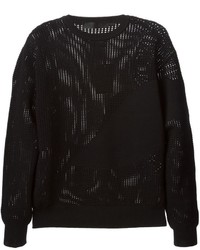 Maglione girocollo nero di Alexander McQueen