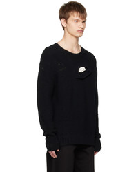 Maglione girocollo nero di Feng Chen Wang