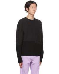 Maglione girocollo nero di Versace