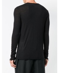 Maglione girocollo nero di Ziggy Chen