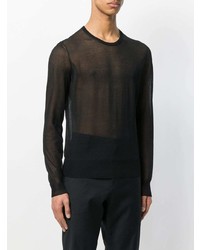 Maglione girocollo nero di Bottega Veneta