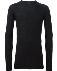 Maglione girocollo nero di Rick Owens