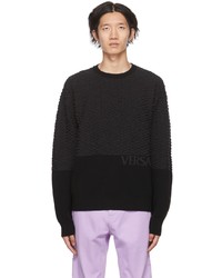 Maglione girocollo nero di Versace