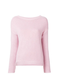 Maglione girocollo rosa di Aragona