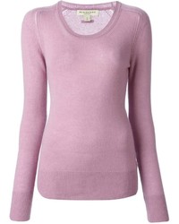 Maglione girocollo rosa di Burberry