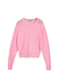 Maglione girocollo rosa di Burberry