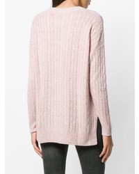 Maglione girocollo rosa di N.Peal