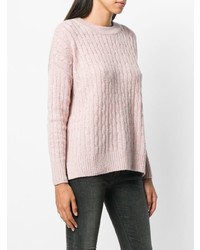 Maglione girocollo rosa di N.Peal
