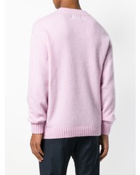 Maglione girocollo rosa di Laneus