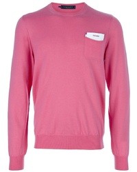 Maglione girocollo rosa di DSquared