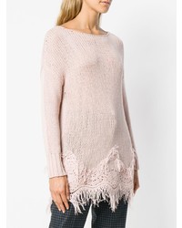 Maglione girocollo rosa di Ermanno Scervino