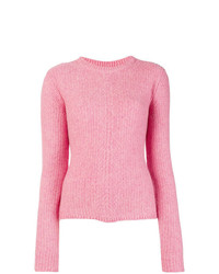 Maglione girocollo rosa di Max Mara