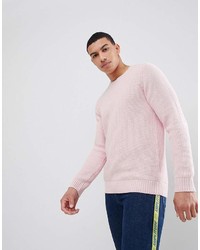 Maglione girocollo rosa di Pull&Bear
