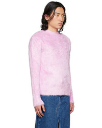 Maglione girocollo rosa di Jil Sander