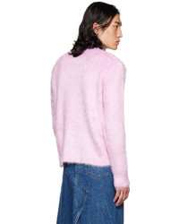 Maglione girocollo rosa di Jil Sander