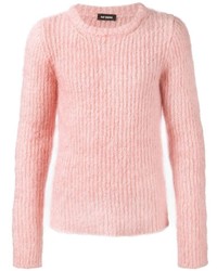 Maglione girocollo rosa di Raf Simons