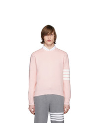 Maglione girocollo rosa di Thom Browne