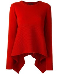 Maglione girocollo rosso di Alexander McQueen