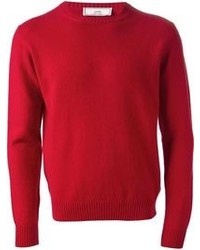Maglione girocollo rosso di Ami