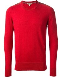 Maglione girocollo rosso di Burberry