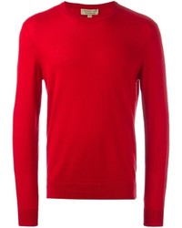 Maglione girocollo rosso di Burberry