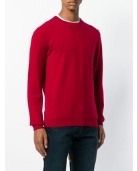 Maglione girocollo rosso di Laneus