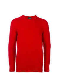 Maglione girocollo rosso di Drumohr