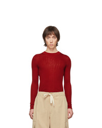 Maglione girocollo rosso di Judy Turner