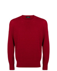 Maglione girocollo rosso di Maison Flaneur
