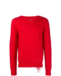 Maglione girocollo rosso di Maison Margiela