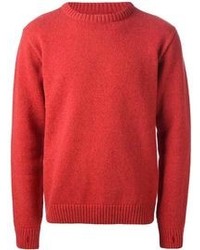 Maglione girocollo rosso di Oliver Spencer