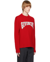Maglione girocollo rosso di Givenchy