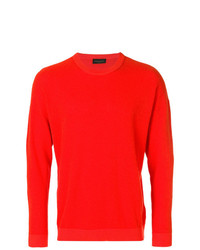 Maglione girocollo rosso di Roberto Collina