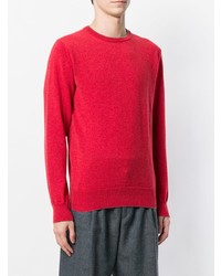 Maglione girocollo rosso di Eleventy