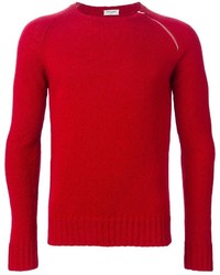 Maglione girocollo rosso di Saint Laurent