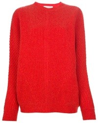 Maglione girocollo rosso di Stella McCartney