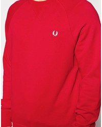 Maglione girocollo rosso di Fred Perry