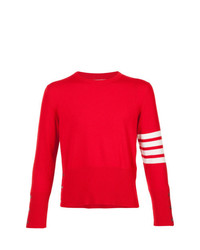 Maglione girocollo rosso di Thom Browne