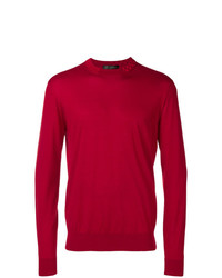 Maglione girocollo rosso di Versace