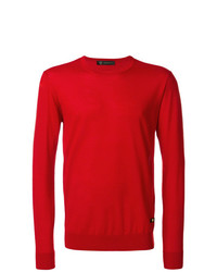 Maglione girocollo rosso di Versace