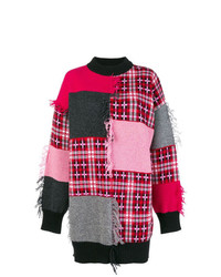 Maglione girocollo scozzese rosa di MSGM
