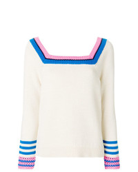 Maglione girocollo stampato beige di Chinti & Parker