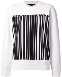Maglione girocollo stampato bianco e nero di Alexander Wang