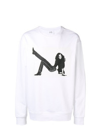 Maglione girocollo stampato bianco e nero di Calvin Klein Jeans Est. 1978