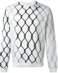 Maglione girocollo stampato bianco e nero di Carven