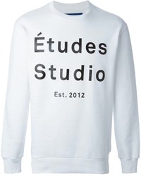 Maglione girocollo stampato bianco e nero di Etudes Studio