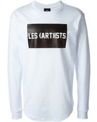 Maglione girocollo stampato bianco e nero di Les (Art)ists