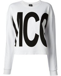 Maglione girocollo stampato bianco e nero di McQ by Alexander McQueen