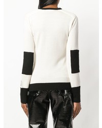 Maglione girocollo stampato bianco e nero di Rossignol