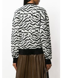 Maglione girocollo stampato bianco e nero di Givenchy